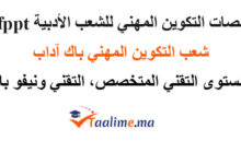 تخصصات التكوين المهني للشعب الأدبية